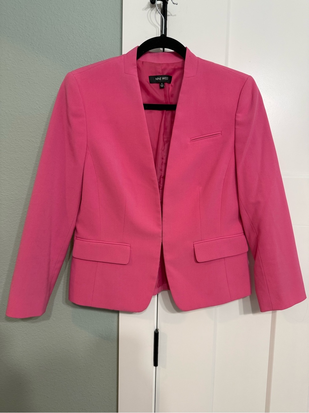 Nine West Hot Pink Open-Front Women's Blazer